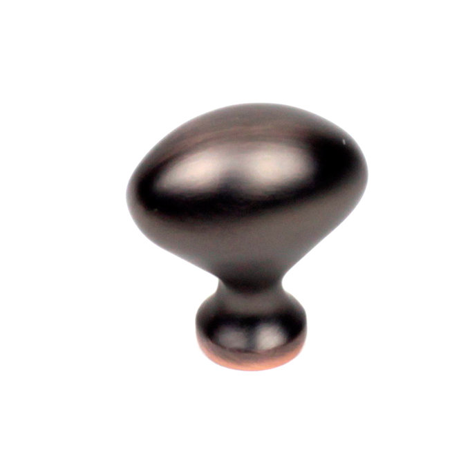 Builder's 1 1/4" Length Oval Knob Multipack, Oil Rubbed Bronze Highlighted