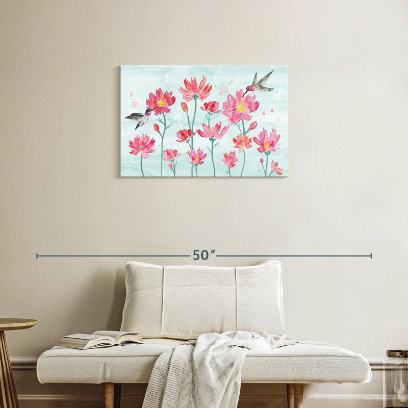 Fleurs et plumes III, H 20 po x l 30 po