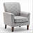 Patterned Polyester Blend Armchair
