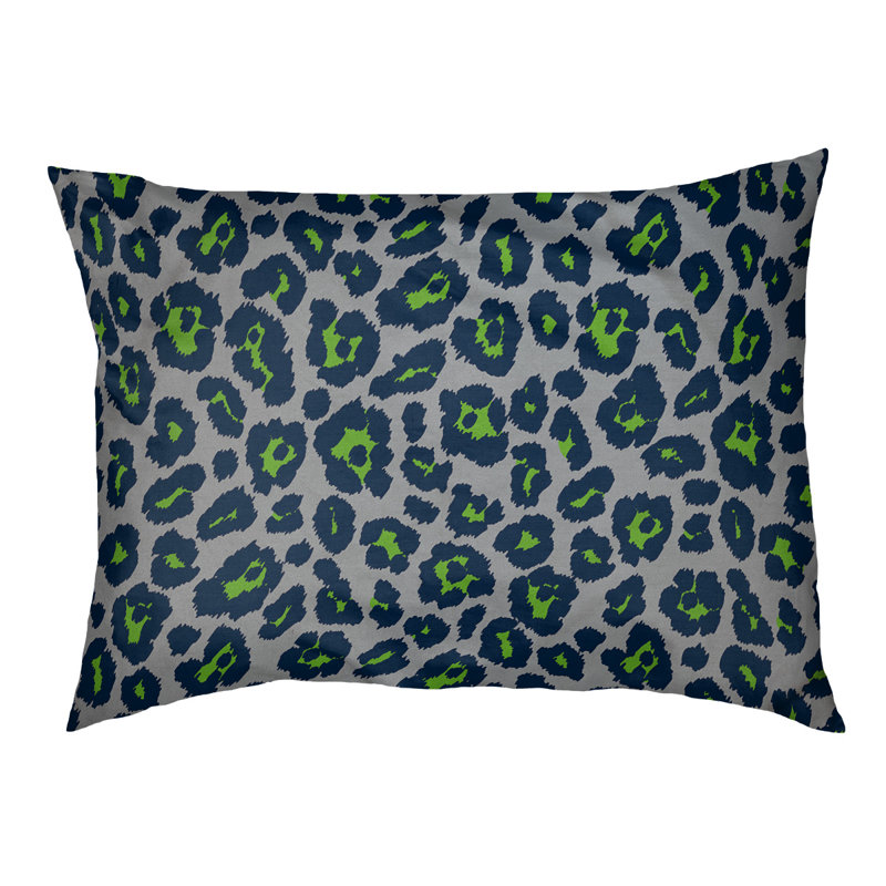 Coussin d'extérieur Seattle, Grand (l 30 po x P 40 po x H 5 po), Gris / vert / bleu marine