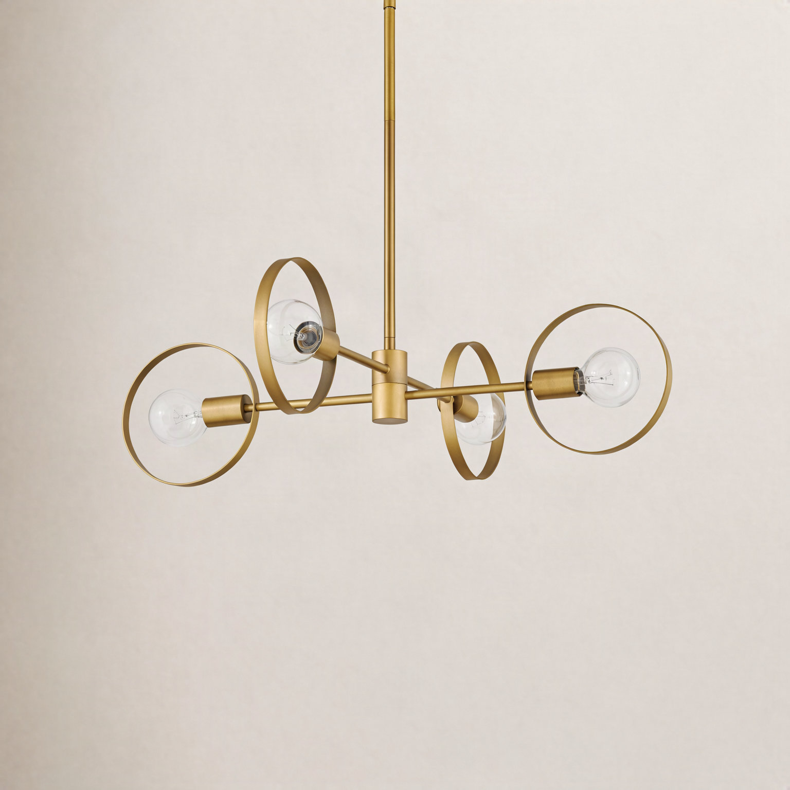 Alexandro 4 - Light Dimmable Sputnik Chandelier, Lacquered Brass