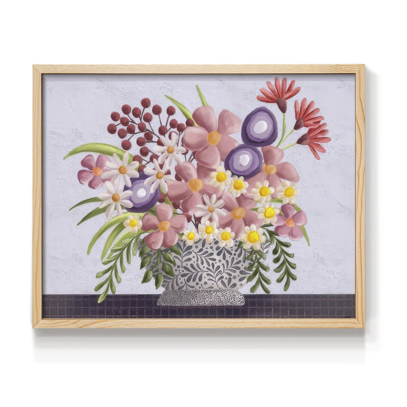 «Snappy Bouquet II», reproduction encadrée, H 16 po x l 20 po, Naturel