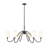 Sujal 6 - Light Steel Dimmable Chandelier-114611992-114611995