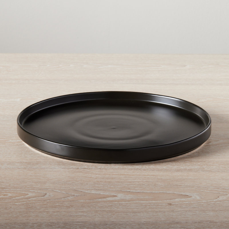 Malmesbury Straight Lip Stoneware Salad Plate (Set of 4) Color: Black
