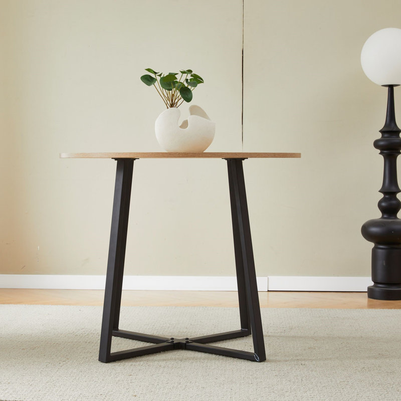 Otrange Round Metal Base Dining Table