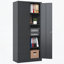 Armoire de rangement en métal 72 po H, armoire verrouillable en acier avec portes et 4 tablettes, grandes armoires pour systèmes de rangement de garage