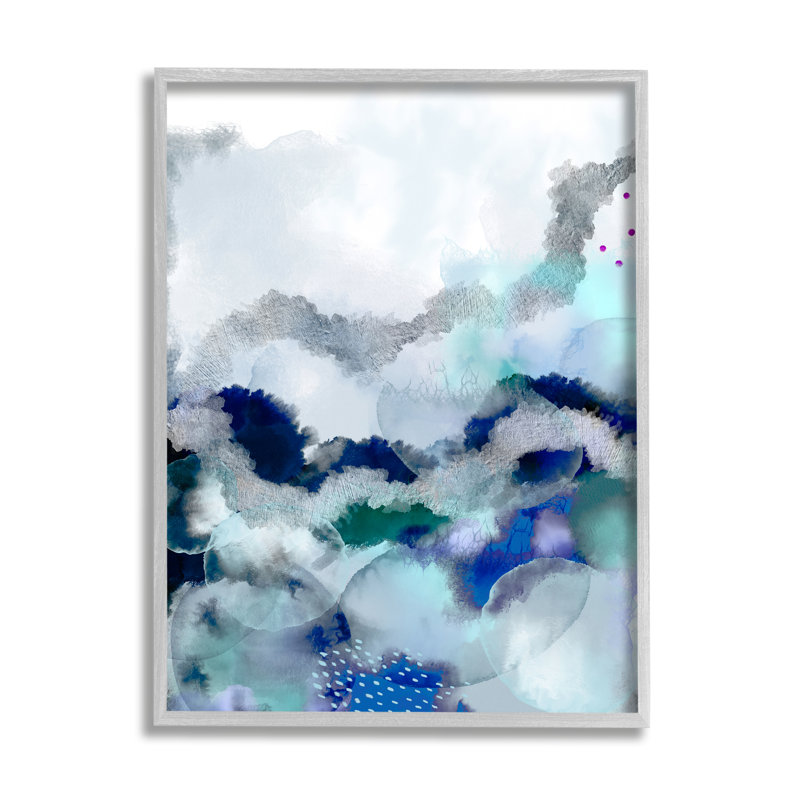 69, art mural sur toile bleu vert abstrait, Estampe numérique Farmhouse, H 30 po x l 24 po