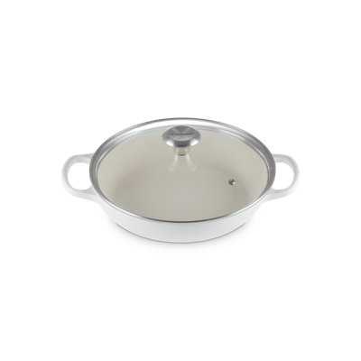 Le Creuset Enameled Cast Iron Signature Round Braiser With Glass Lid, 2.25 Qt., Olive