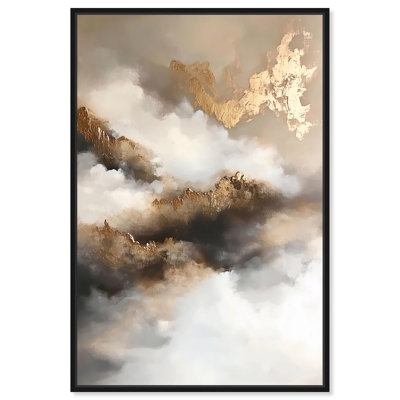 Art Remedy Earth Tone Abstract Canvas,  Frame, Celestialscape
