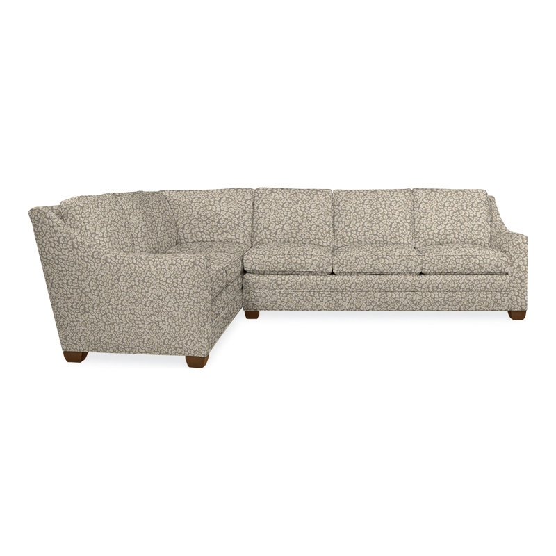 American Bungalow 2-Piece Nicholas Sectional, Havana, Nomad Snow Crypton® Chenille, No