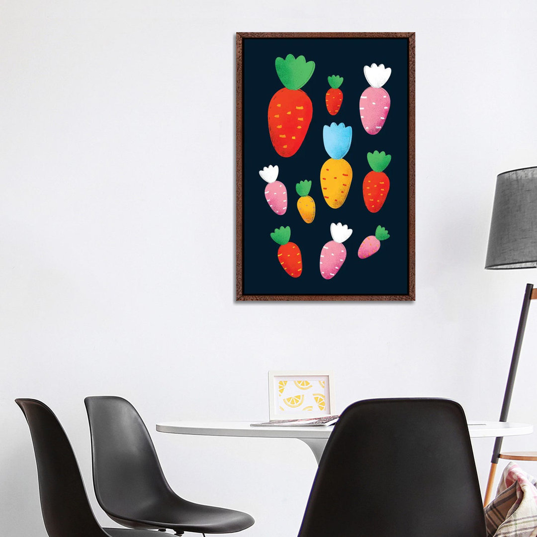 Colorful Carrots von Show Me Mars - Galerie-verpackte Leinwand Giclée