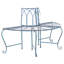 Abia Wrought Iron Outdoor Tree Bench-1349465077