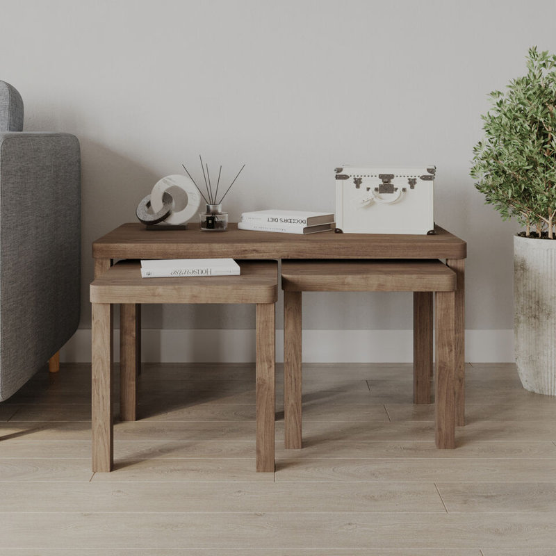 3 - Piece Living Room Table Set, Oak