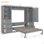 Lit escamotable Murphy avec placard, tiroirs et tablettes-1795843667