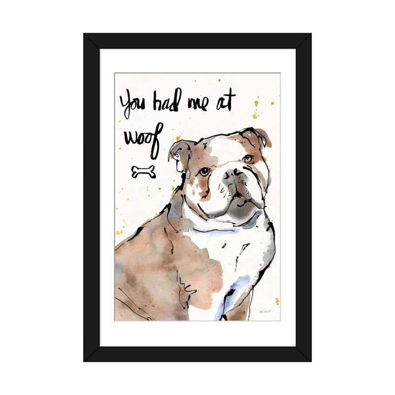« i », reproduction d’art sur toile Strike a Paws, H 24 po x l 16 po x P 1 po, Papier d'art encadré noir, Blanc