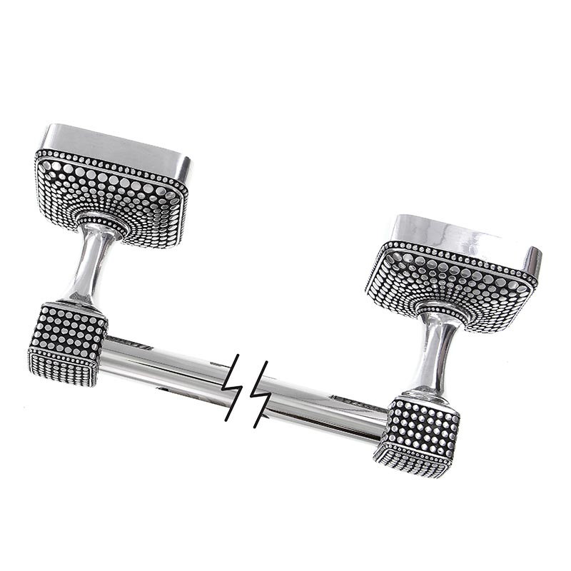 Tiziano Wall Mounted Towel Bar, Antique Silver