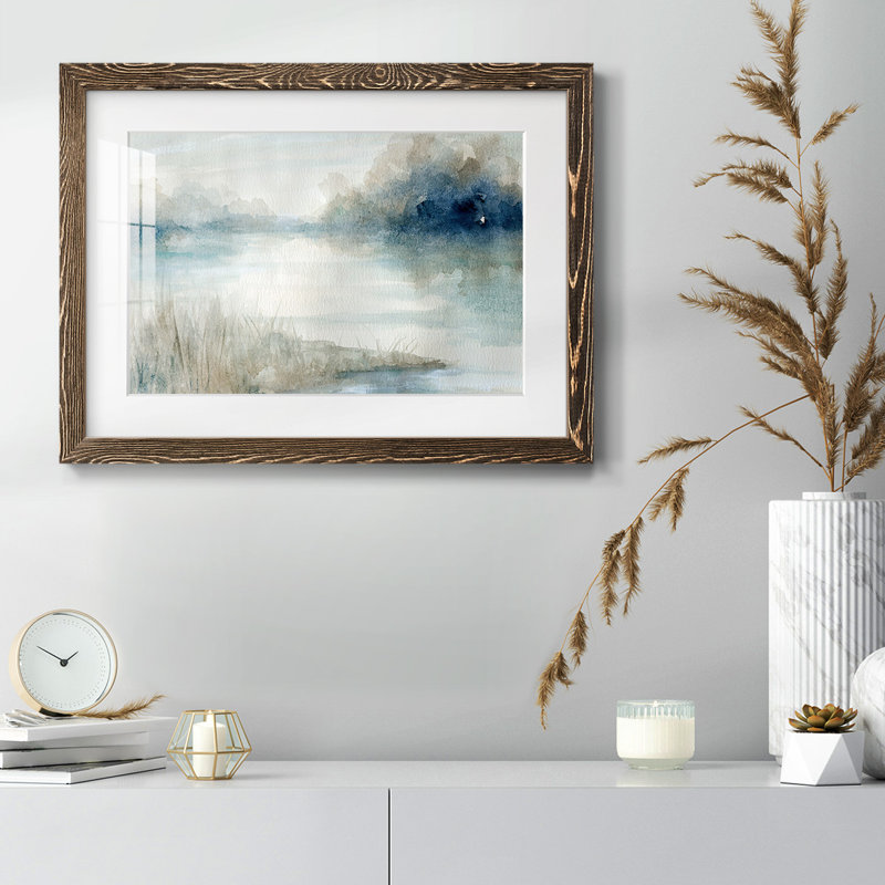 Still Still Waters, H 18 po x l 26 po x P 1,5 po, Noyer