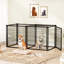 Cage pour chien de 63 po pour canines de taille moyenne, parc pour chiots avec dessus amovible, fil de résistance à la traction, emplacement de la porte réglable, espaces séparés de séparation, installation rapide et simple pour chiens de 50 à 90 lb, verrouillable