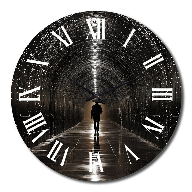 Horloge murale noire et grise, Très grand