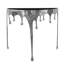 Console Capri | Plateau en verre 36,25 po demi-lune | Conception goutte à goutte | Fonte d'aluminium-641290200