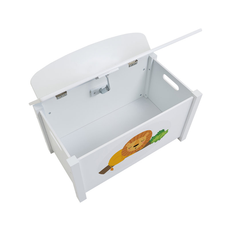 Kids Wooden Jungle Toy Box