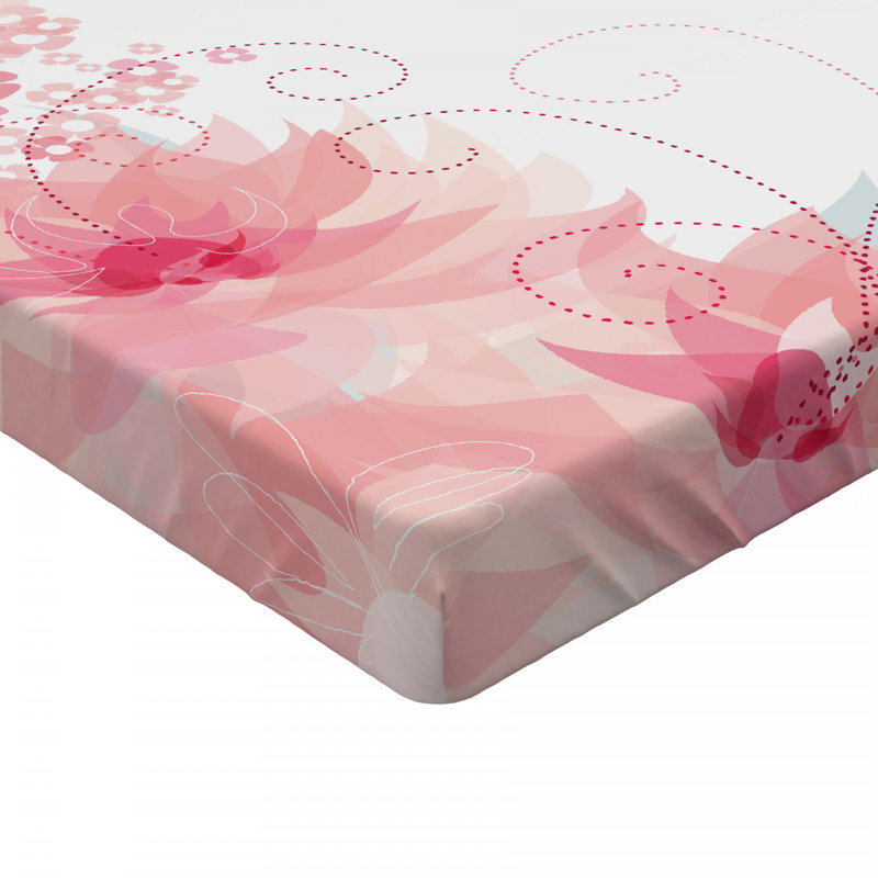 Microfiber Floral Fitted Sheet, Full Fitted Sheet