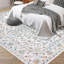 Tapis floral ultra-mince rectangulaire lavable à la machine Antley-2064988136