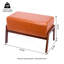 Tabouret en bois rembourré Mid Century-296692394