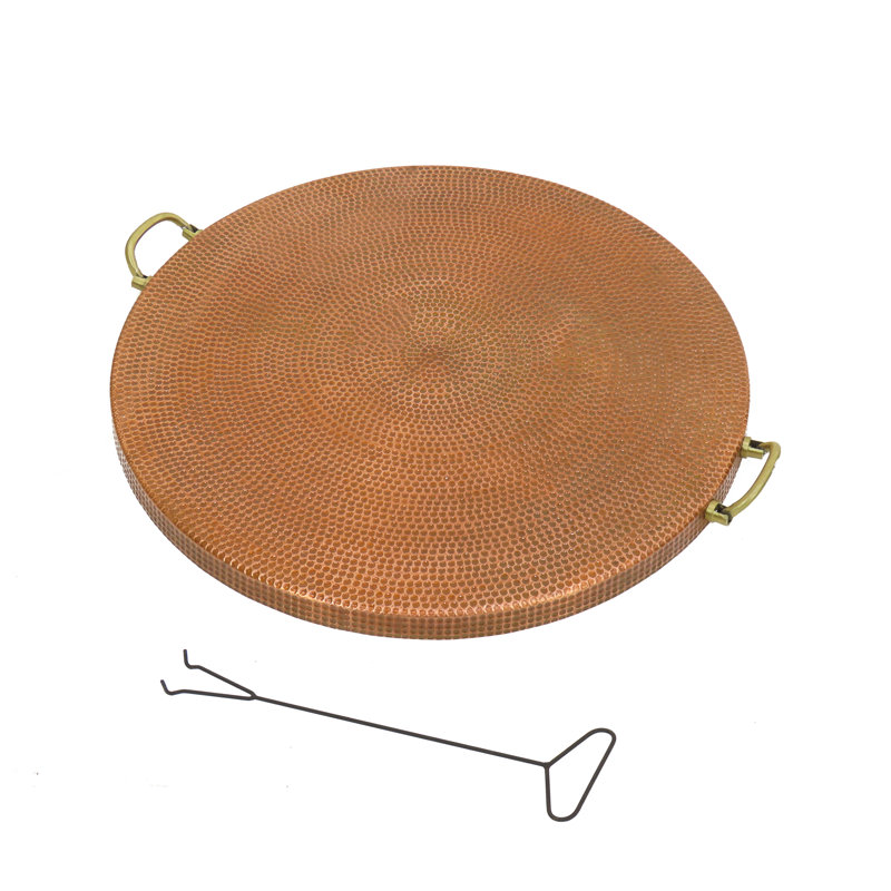 Foyer d'extérieur au feu en bois avec couvercle H 12,5 po x l 30 po