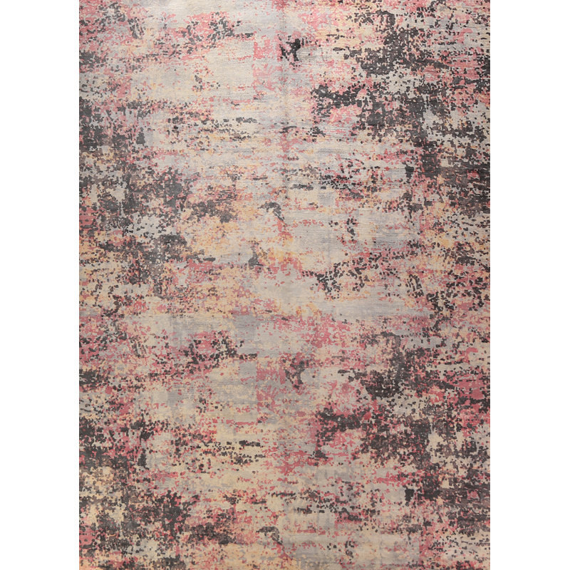 Tapis indien moderne et abstrait