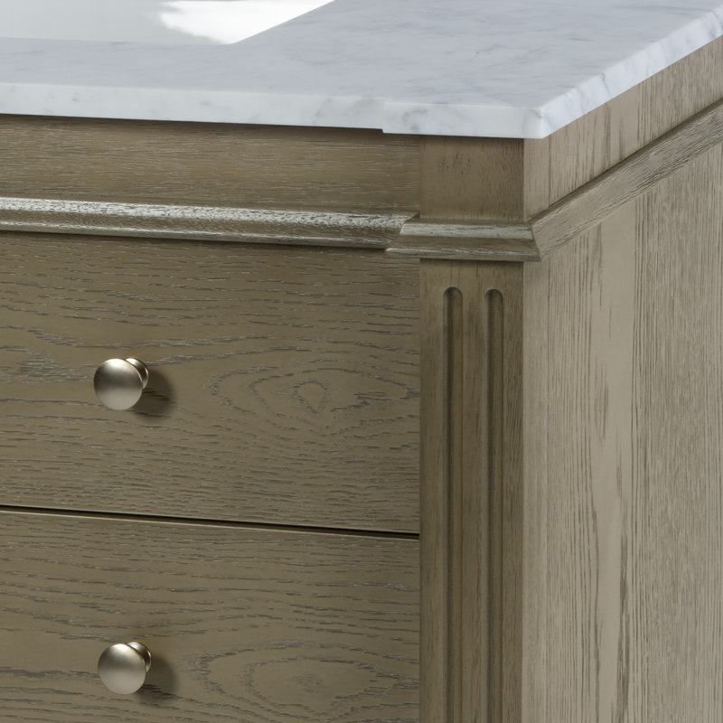 Hanson 36" Single Bathroom Vanity Set, Light Oak Brown