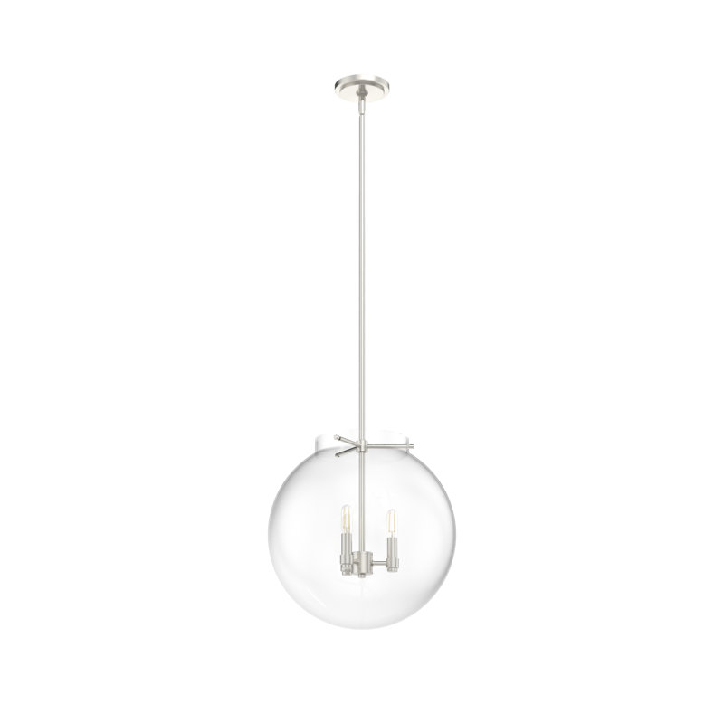 Sacha 3 - Light Single Globe Pendant, Natural/Black