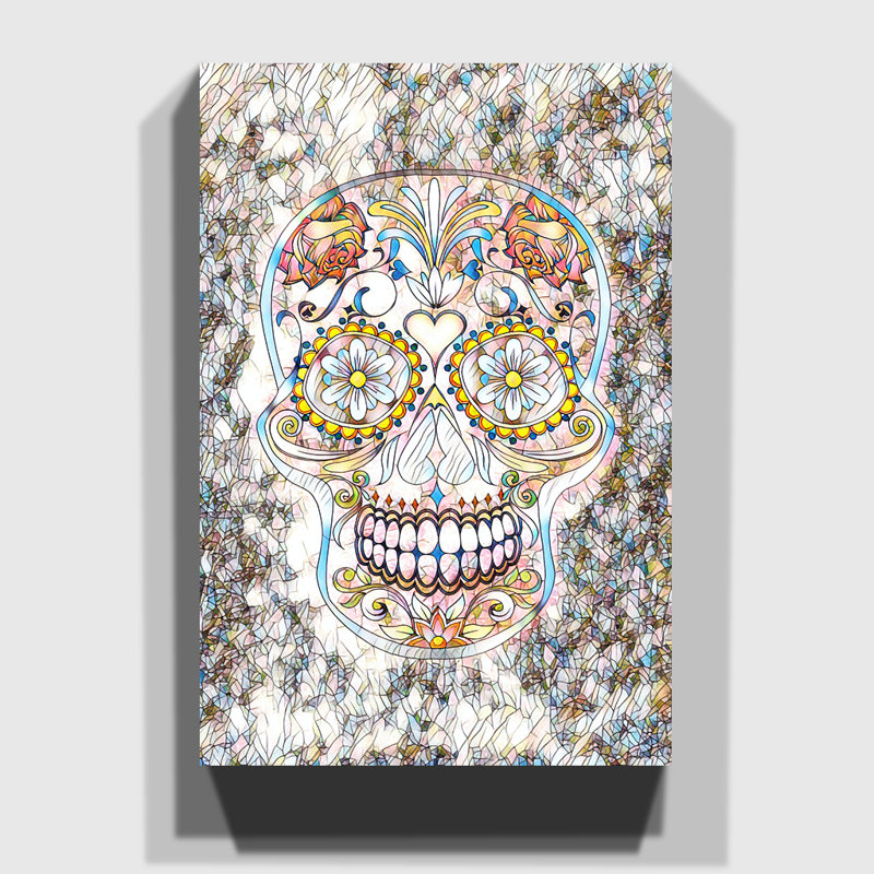 Sugar Skull Tattoo 4 - Wrapped Canvas, 60cm H x 40cm W