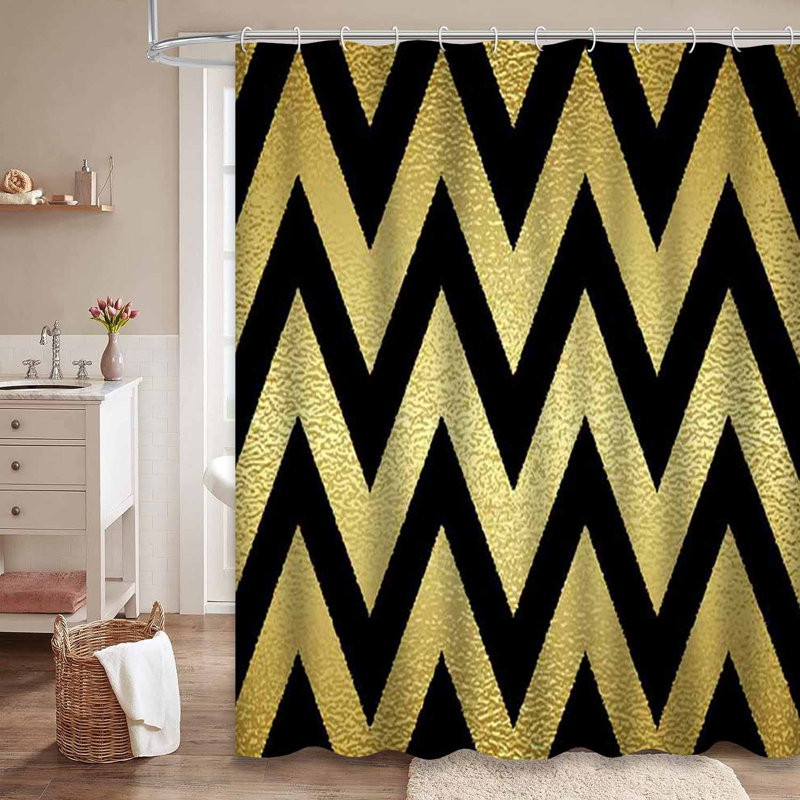 Rideau de douche Zigzag Classic, L 72 po x l 78 po