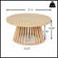 Table basse de patio en bois d'acacia