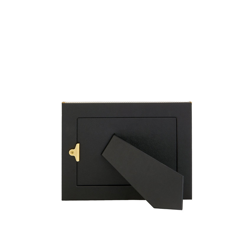 Leather Picture Frame, Gold, 5" W x 7" H