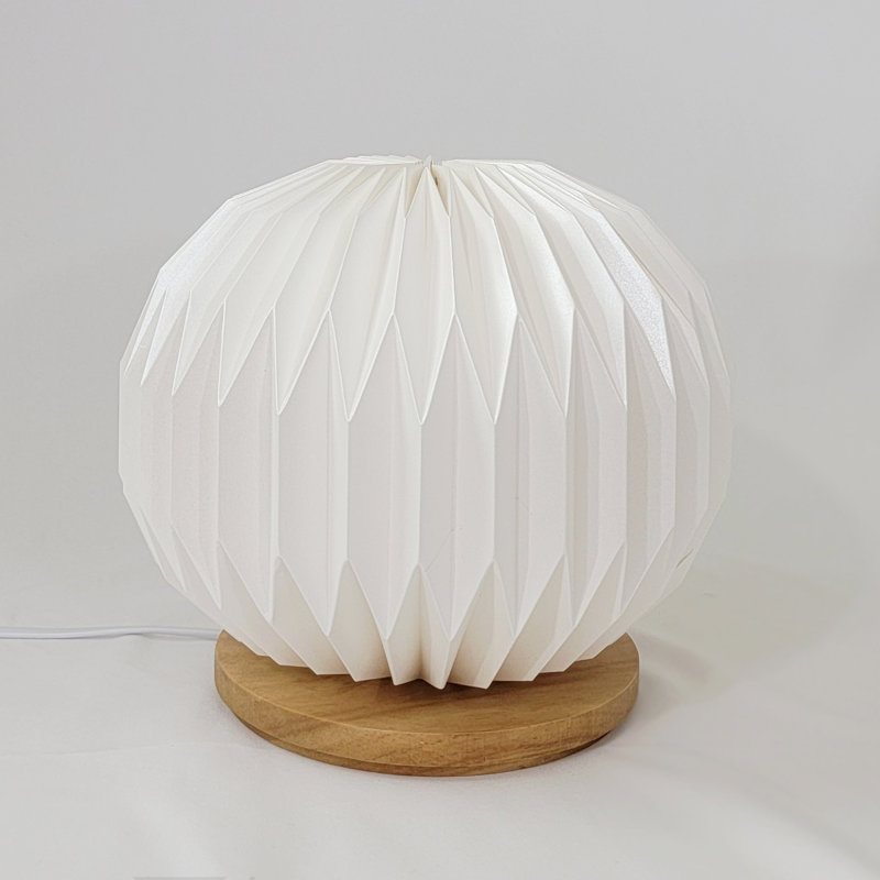 Solid Wood Globe Lamp