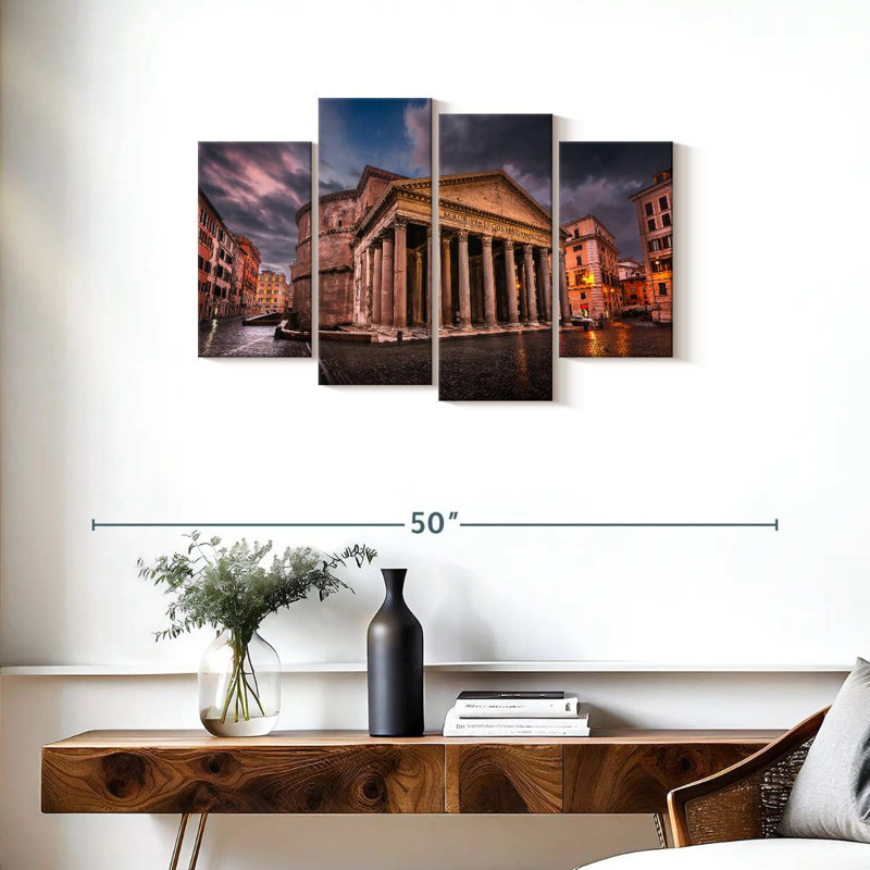 Nicci Pantheon sur la Piazza Della Rotonda, H 22 po x l 36 po