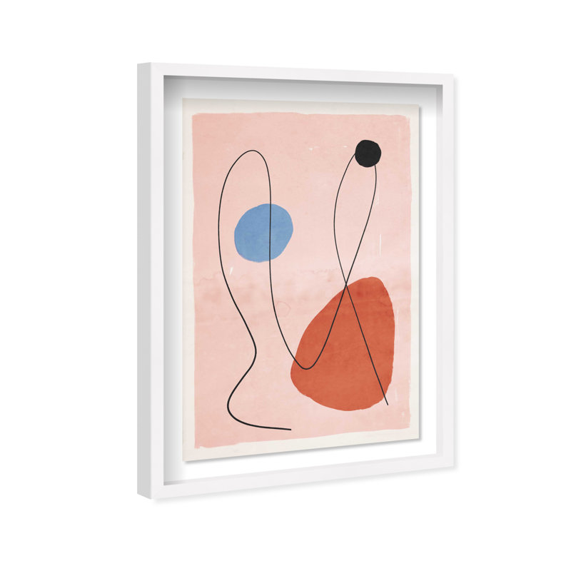 Conneting Color Points Shadowbox Abstract Print by Oliver Gal, Black Frame, 10 x 15, 16.5"H x 11.5"W, White Frame