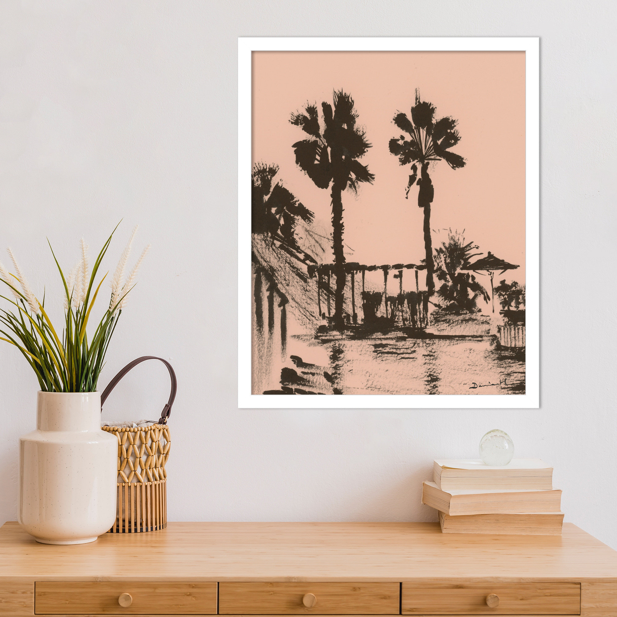 Holiday by Dan Hobday Wood Framed Wall Art Print, White, 21" H x 17" W