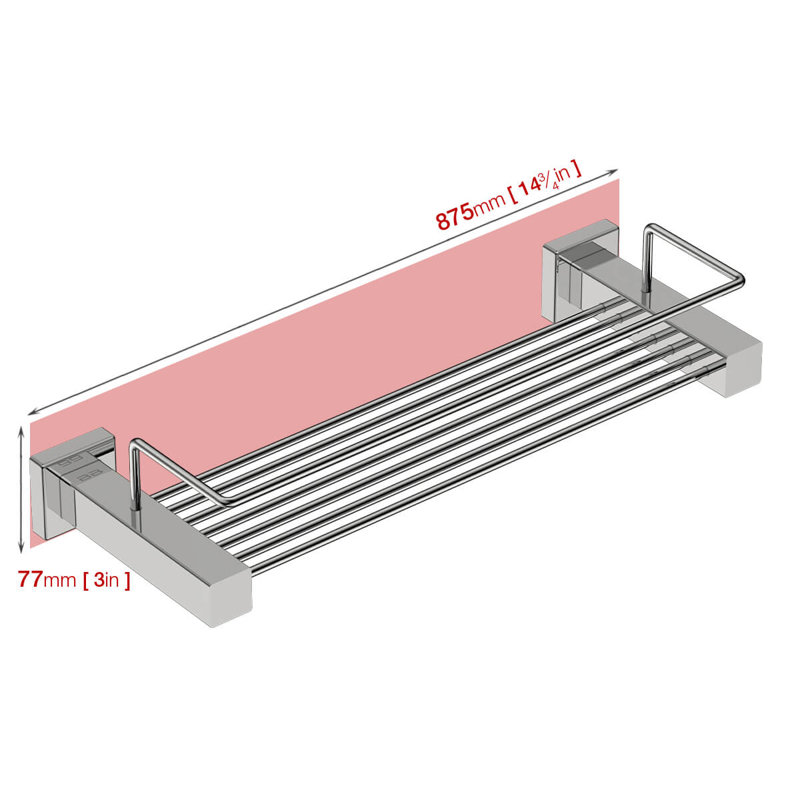 Towel Rack, Polished Stainless Steel