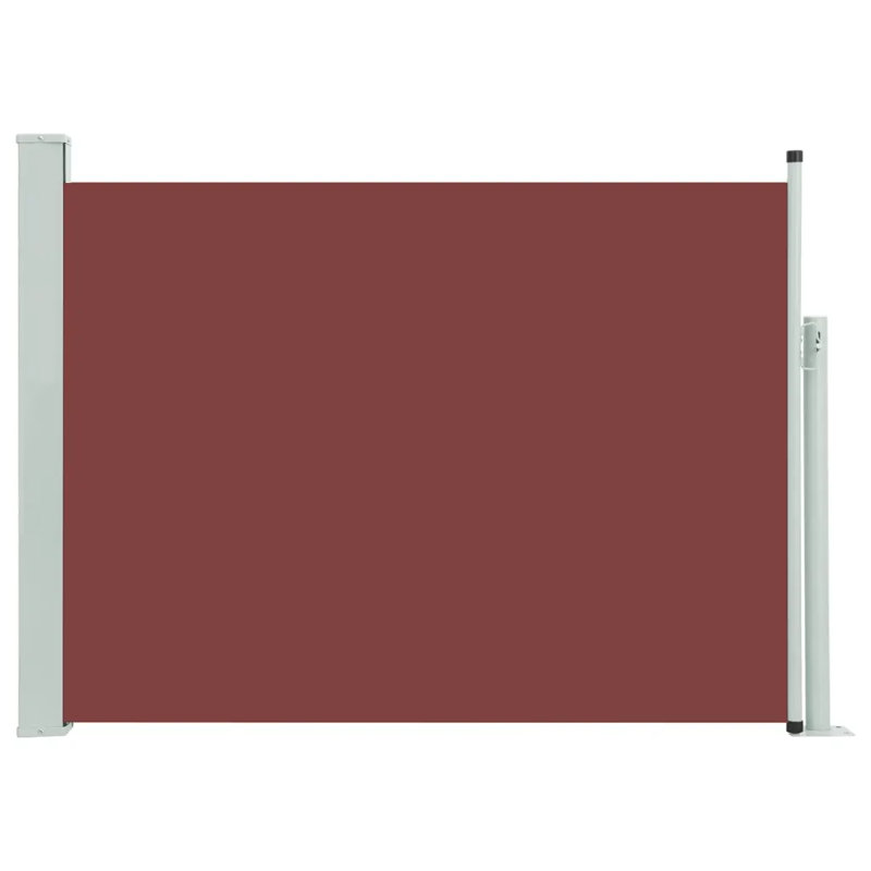 Dakota Fields Fabric Cover Motorised Retractable Side Awning, Brown, 100cm H x 500cm W