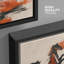 Reproduction d'art dynamique sur toile encadrée rouge et noire-128129200-128129201
