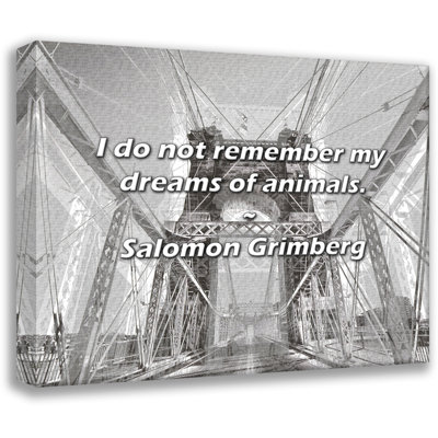 Salomon Grimberg Quote: I do not remember my dreams of animals.