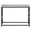 Table décorative décorative - Stratifié gris, console en métal noir avec cadre supérieur stratifié, chambre à coucher