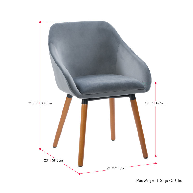 Chaise avec accoudoirs, gris