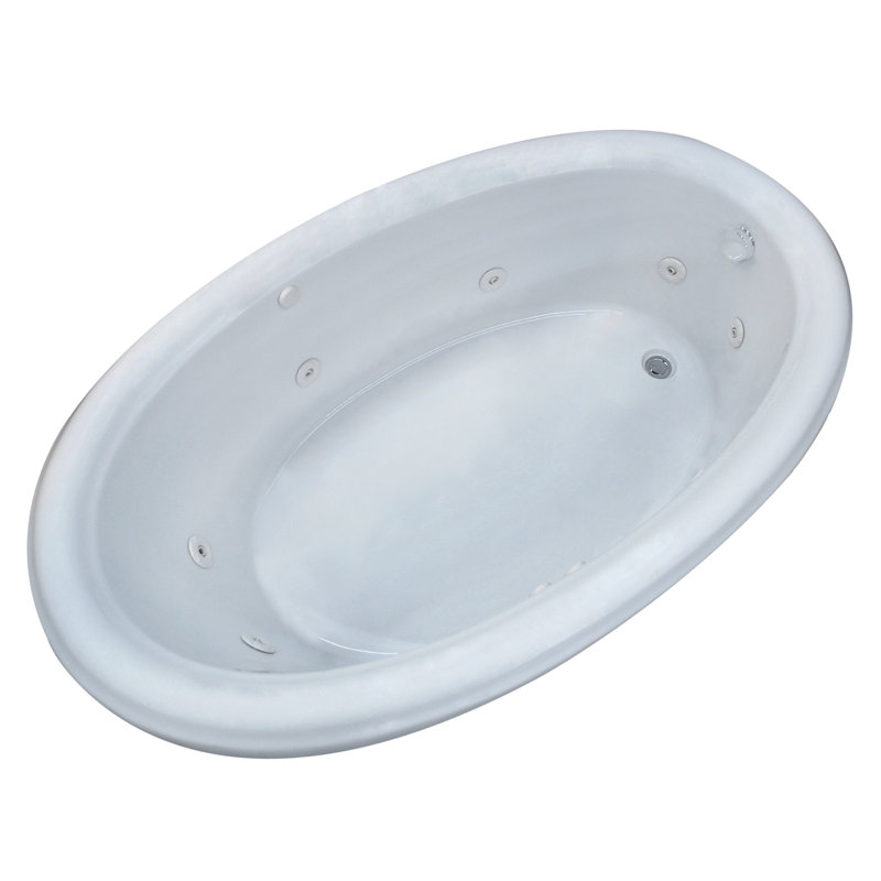 Martinique 78'' x 44'' Whirlpool Acrylic Bathtub
