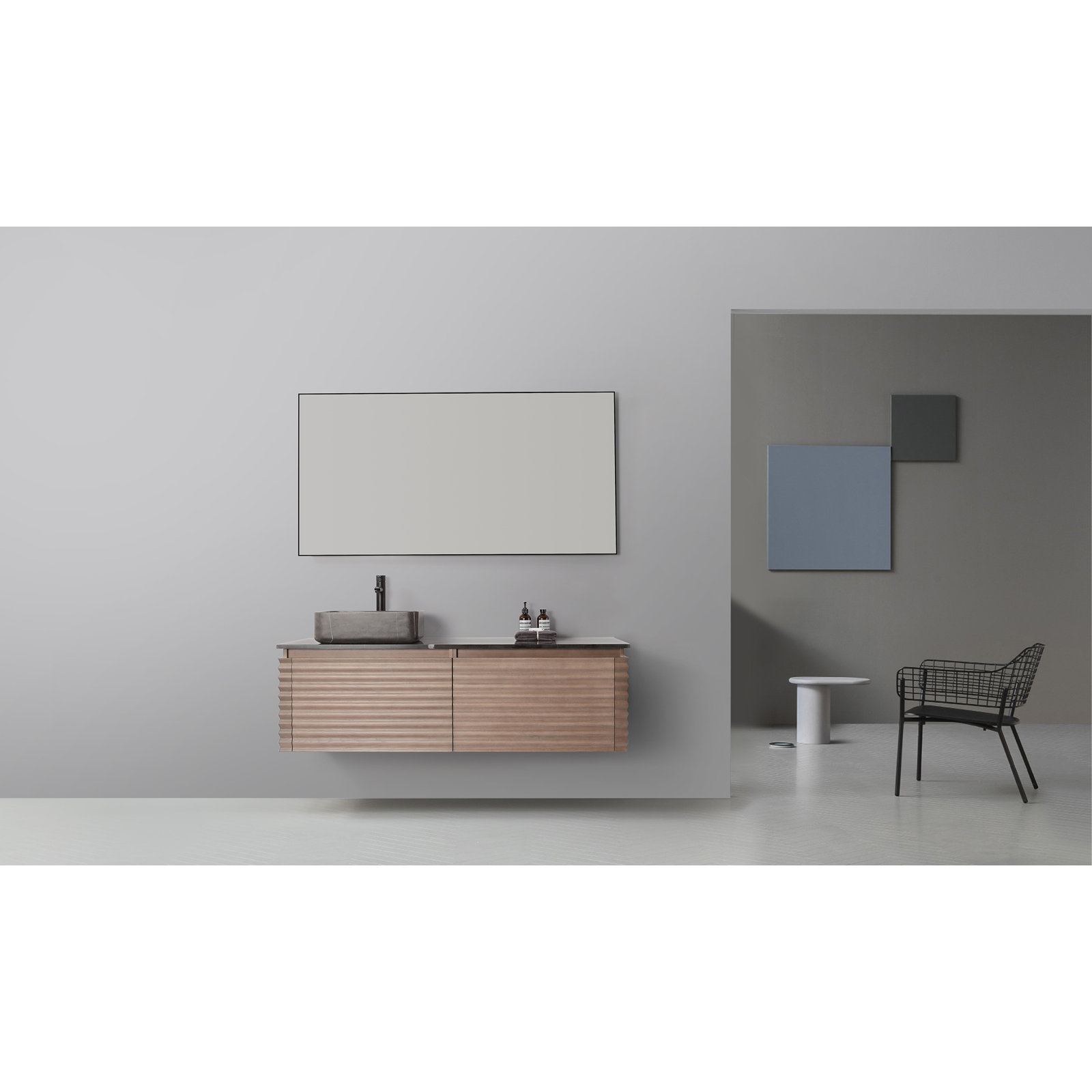 Jasmine 60" Oak Single Bathroom Vanity, Brown