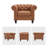 Gazim 2-Piece Tufted Faux Leather Chesterfield Accent Chair Living Room Set-1143386319