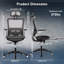 Jeel Ergonomic Mesh Office Chair,Executive High Back Computer Desk Chair with Footrest